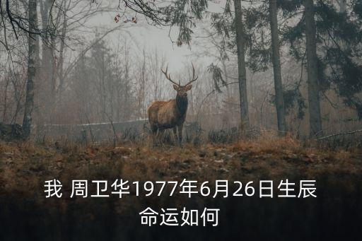 我 周衛(wèi)華1977年6月26日生辰命運如何
