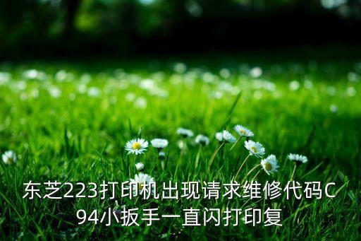 東芝223打印機出現(xiàn)請求維修代碼C94小扳手一直閃打印復(fù)