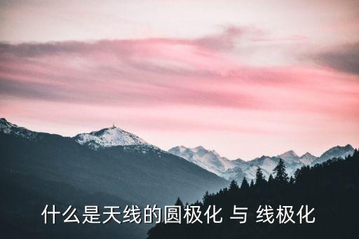 什么是天線的圓極化 與 線極化