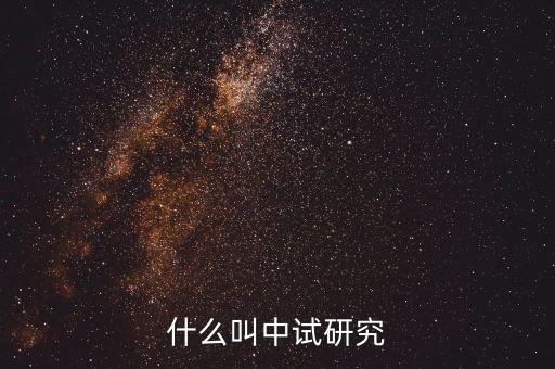 什么叫中試研究