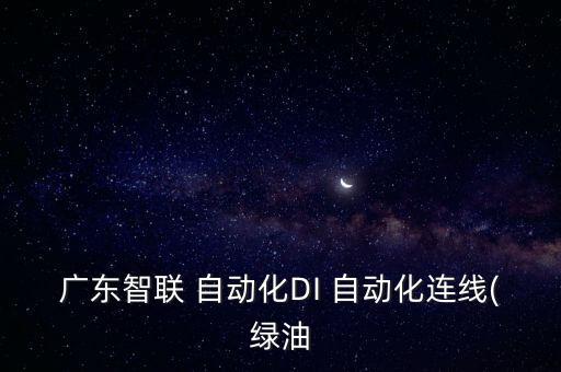 廣東智聯(lián) 自動化DI 自動化連線(綠油