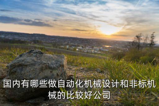 國內(nèi)有哪些做自動化機械設計和非標機械的比較好公司