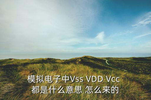模擬電子中Vss VDD Vcc 都是什么意思 怎么來的