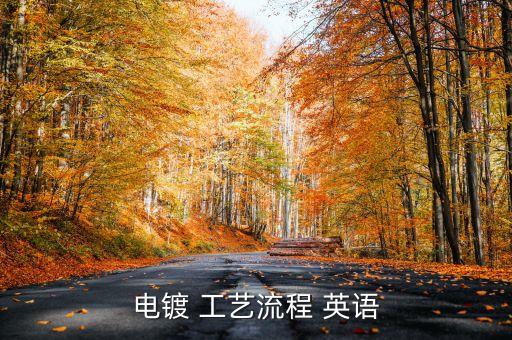 電鍍 工藝流程 英語