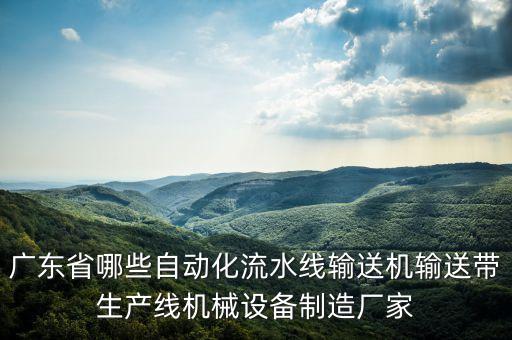 廣東省哪些自動化流水線輸送機(jī)輸送帶生產(chǎn)線機(jī)械設(shè)備制造廠家