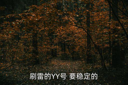 刷雷的YY號 要穩(wěn)定的