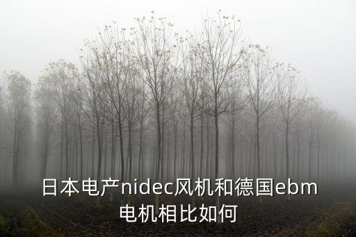 日本電產(chǎn)nidec風機和德國ebm電機相比如何