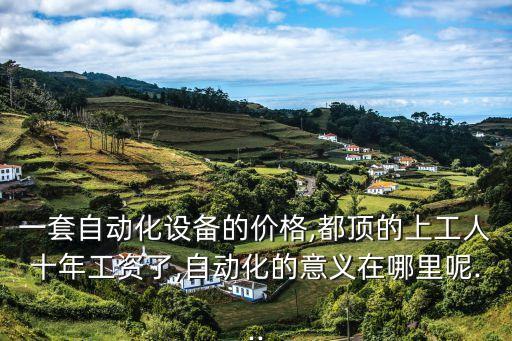 一套自動(dòng)化設(shè)備的價(jià)格,都頂?shù)纳瞎と耸旯べY了,自動(dòng)化的意義在哪里呢...