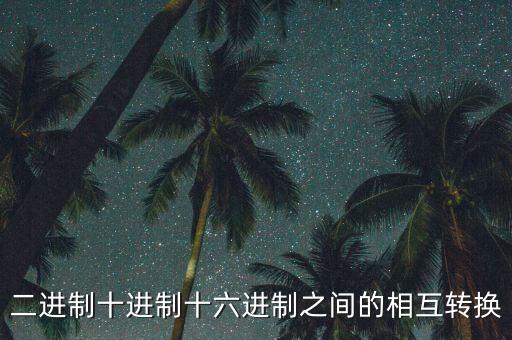 二進(jìn)制十進(jìn)制十六進(jìn)制之間的相互轉(zhuǎn)換
