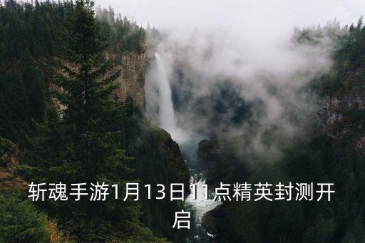 斬魂手游1月13日11點(diǎn)精英封測(cè)開(kāi)啟
