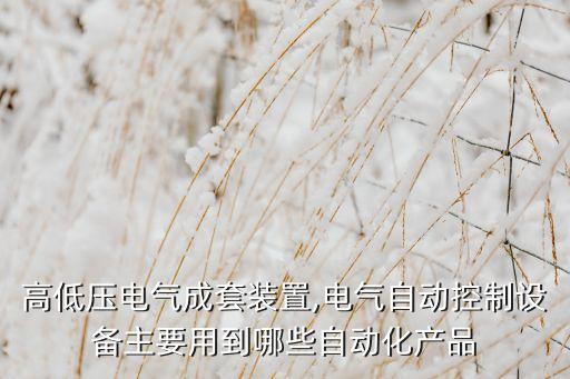 自動化設備電氣料有哪些,電氣自動化設備包括哪些?