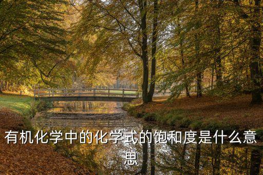 有機(jī)化學(xué)中的化學(xué)式的飽和度是什么意思