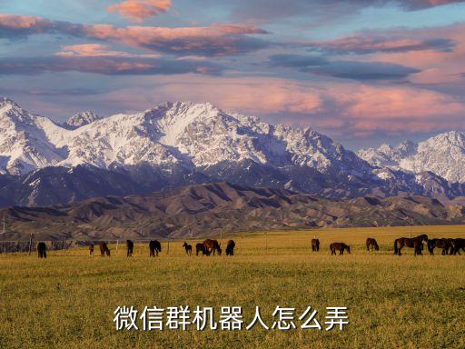 微信群機(jī)器人怎么弄