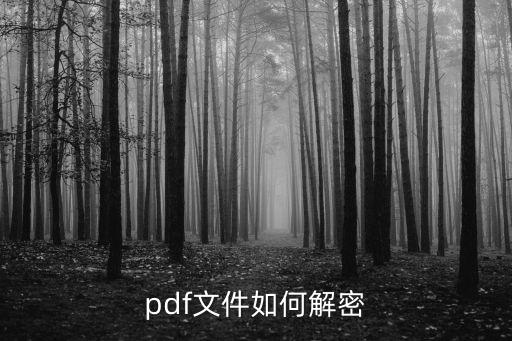 pdf文件如何解密