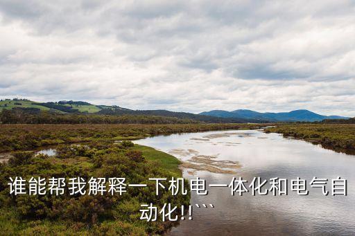 誰能幫我解釋一下機電一體化和電氣自動化!!```