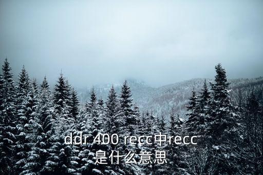 ddr 400 recc中recc是什么意思