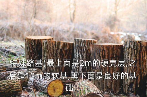 特殊路基(最上面是2m的硬殼層,之后是10m的軟基,再下面是良好的基礎...