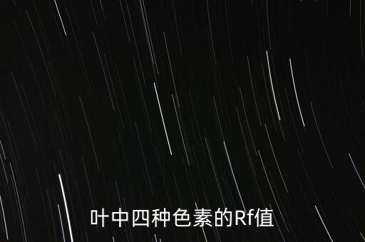 葉中四種色素的Rf值