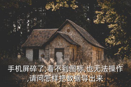 手機(jī)屏碎了,看不到圖標(biāo),也無法操作,請(qǐng)問怎樣把數(shù)據(jù)導(dǎo)出來