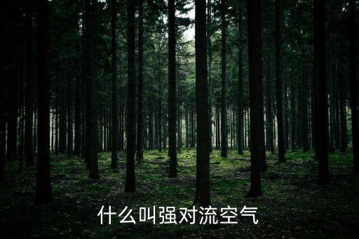 什么叫強對流空氣