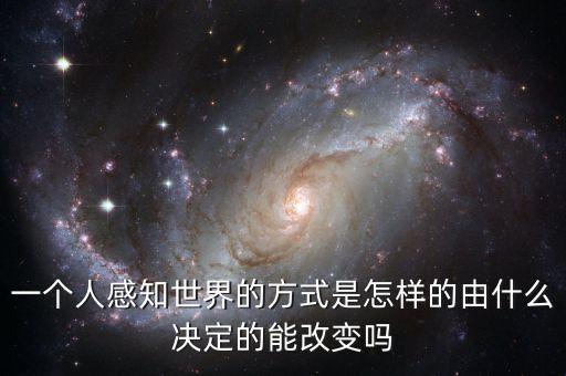 一個(gè)人感知世界的方式是怎樣的由什么決定的能改變嗎