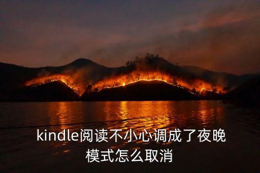  kindle閱讀不小心調(diào)成了夜晚模式怎么取消