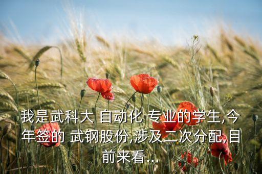 我是武科大 自動(dòng)化 專業(yè)的學(xué)生,今年簽的 武鋼股份,涉及二次分配,目前來看...