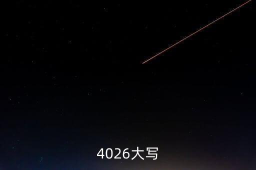 4026大寫