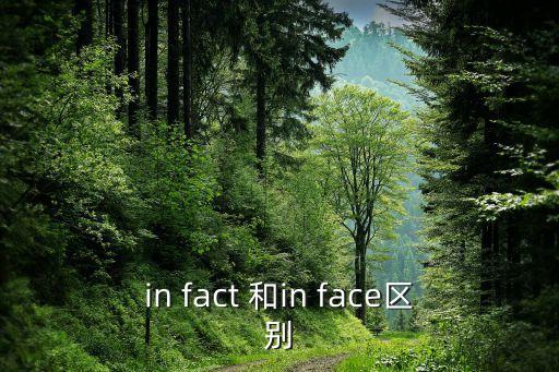in fact 和in face區(qū)別