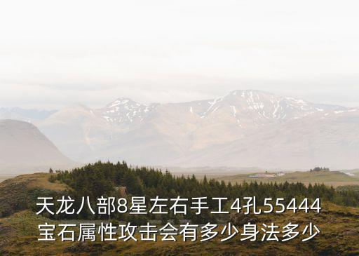 天龍八部8星左右手工4孔55444寶石屬性攻擊會(huì)有多少身法多少