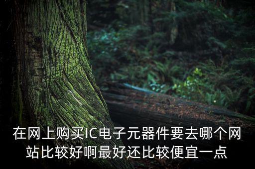 在網(wǎng)上購買IC電子元器件要去哪個(gè)網(wǎng)站比較好啊最好還比較便宜一點(diǎn)