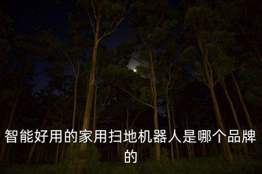 智能好用的家用掃地機(jī)器人是哪個品牌的