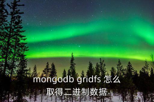 mongodb gridfs 怎么取得二進(jìn)制數(shù)據(jù)
