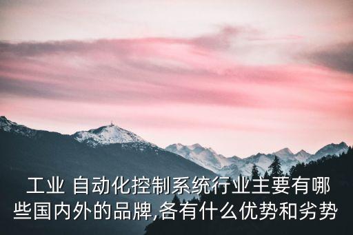  工業(yè) 自動(dòng)化控制系統(tǒng)行業(yè)主要有哪些國(guó)內(nèi)外的品牌,各有什么優(yōu)勢(shì)和劣勢(shì)
