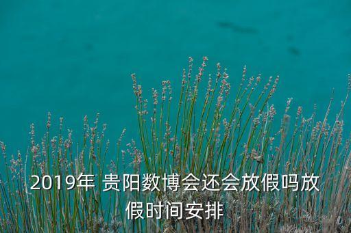 2019年 貴陽數(shù)博會還會放假嗎放假時(shí)間安排