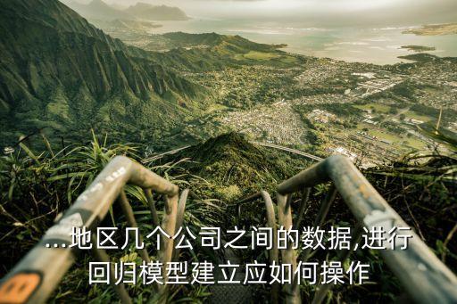 ...地區(qū)幾個(gè)公司之間的數(shù)據(jù),進(jìn)行回歸模型建立應(yīng)如何操作