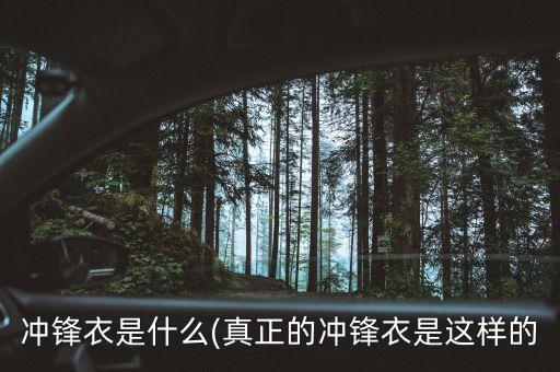 沖鋒衣是什么(真正的沖鋒衣是這樣的