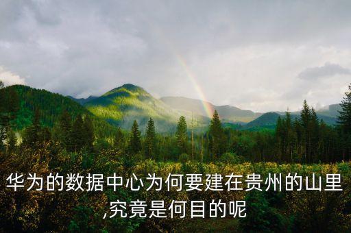數據中心建設目的,數據中心在貴州建設什么意思?