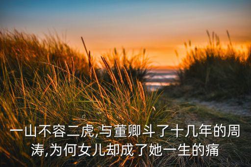 一山不容二虎,與董卿斗了十幾年的周濤,為何女兒卻成了她一生的痛