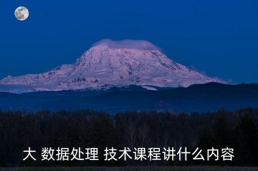 大 數(shù)據(jù)處理 技術(shù)課程講什么內(nèi)容