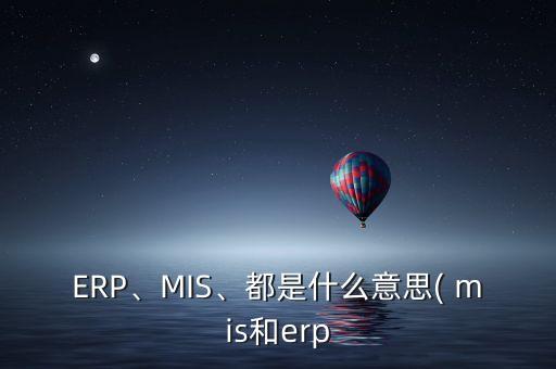 ERP、MIS、都是什么意思( mis和erp