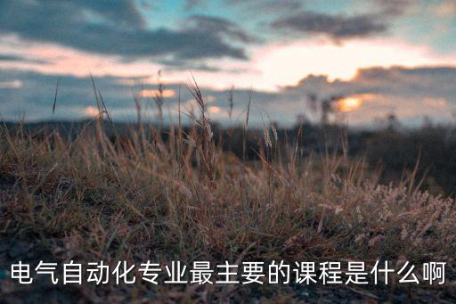 電氣自動化專業(yè)最主要的課程是什么啊