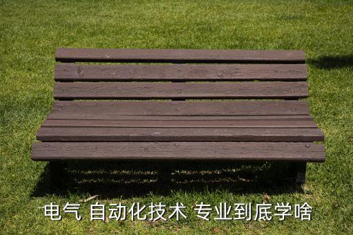 電氣 自動(dòng)化技術(shù) 專業(yè)到底學(xué)啥