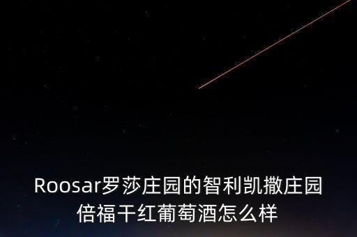 Roosar羅莎莊園的智利凱撒莊園倍福干紅葡萄酒怎么樣