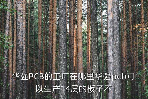 華強PCB的工廠在哪里華強pcb可以生產(chǎn)14層的板子不