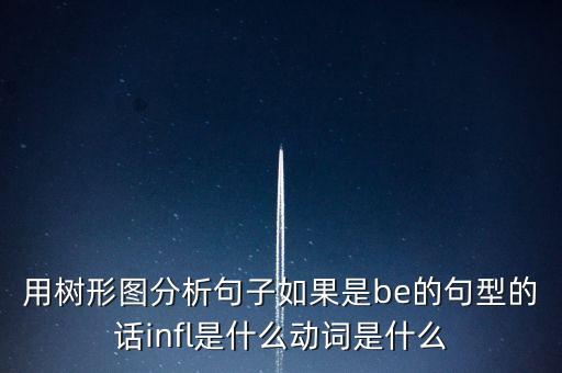用樹形圖分析句子如果是be的句型的話infl是什么動詞是什么