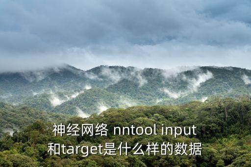 神經(jīng)網(wǎng)絡(luò)原理，神經(jīng)網(wǎng)絡(luò) nntool input和target是什么樣的數(shù)據(jù)
