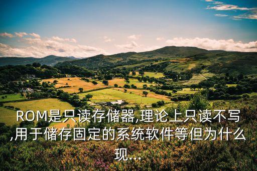 ROM是只讀存儲(chǔ)器,理論上只讀不寫,用于儲(chǔ)存固定的系統(tǒng)軟件等但為什么現(xiàn)...