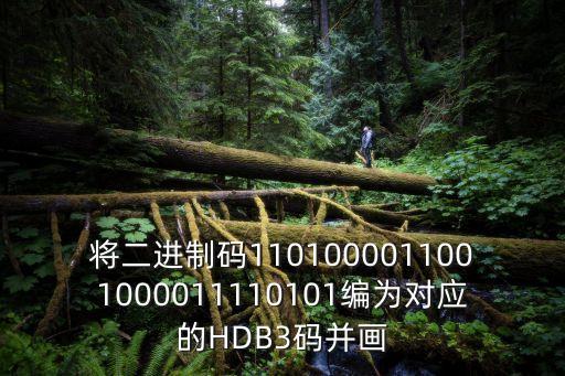 將二進(jìn)制碼1101000011001000011110101編為對(duì)應(yīng)的HDB3碼并畫(huà)