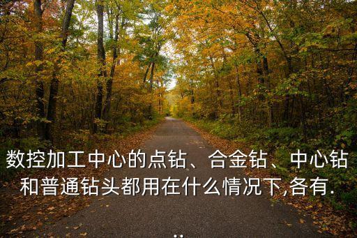 數(shù)控加工中心的點(diǎn)鉆、合金鉆、中心鉆和普通鉆頭都用在什么情況下,各有...